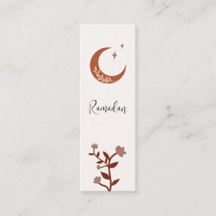 Individualisierbares Boho Islamic Ramadan Mini Les Telefonnummerkarte