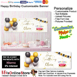 individualisierbares Happy Birthday Banner 2