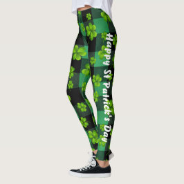 Individualisierbares St. Patrick's Day Kleeblatt Leggings