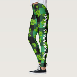 Individualisierbares St. Patrick's Day Kleeblatt Leggings