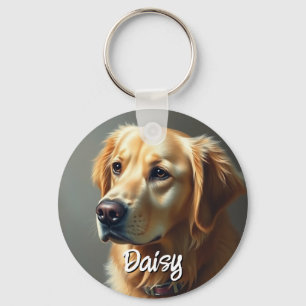 Individualisieren des Golden Retriever Schlüsselanhänger