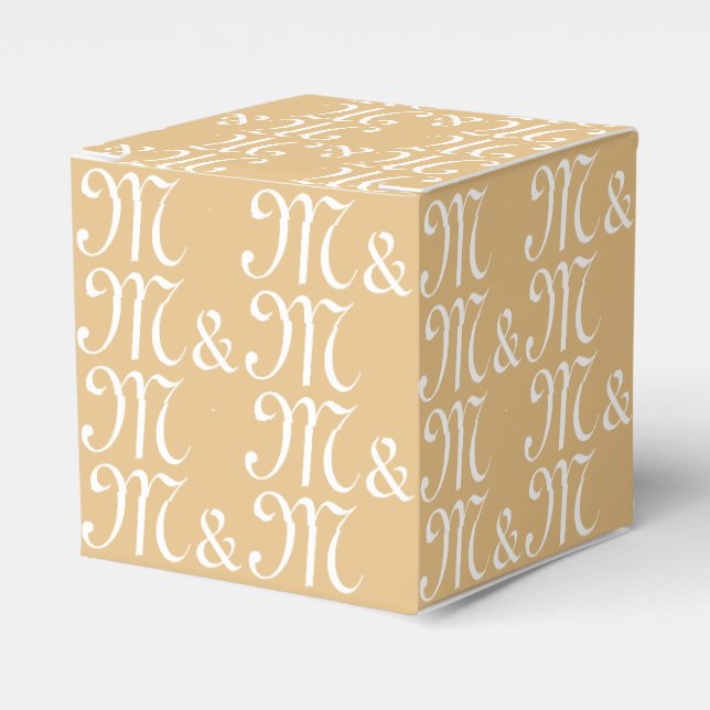 Individualisieren Sie das Initials-Monogramm-Kamel Geschenkschachtel (Vorderseite)