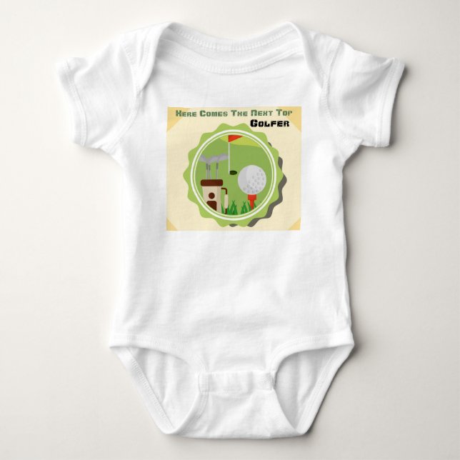 Individualisieren Sie das Thema Golf Aspiration Go Baby Strampler (Vorderseite)