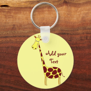 Individualisieren Sie es! Süßes Giraffen-Design Schlüsselanhänger