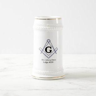 Individualisieren Sie Ihr eigenes Masonic Stein Gl Bierglas