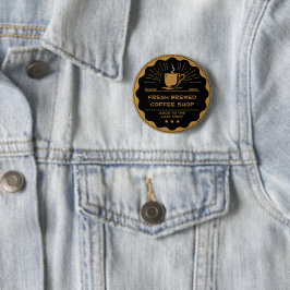 Individualisieren Sie rustikale Coffee Shop Cup-We Button
