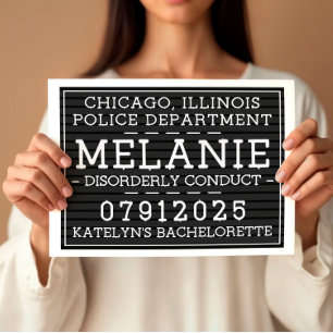 Individualisierte Mug-Shot-Zeichen, Junggeselinnen Poster