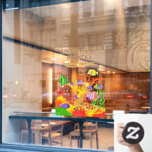 Individualisierung Tropisches Fisch Aquarium Shop Fensteraufkleber