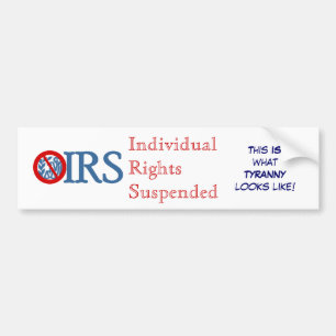 Individualrechte IRS verschoben Autoaufkleber