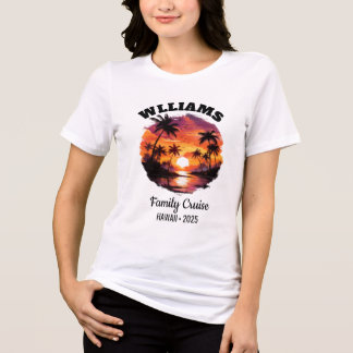 Individuell angepasste Retro-Sonnenuntergang Tri-Blend Shirt