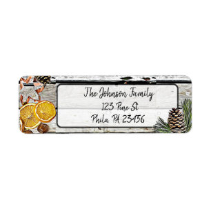 Individuell angepasste Weihnachtsadressen-Labels