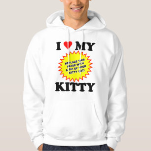 INDIVIDUELL ANPASSBAR I Love My Kitty Hoodie
