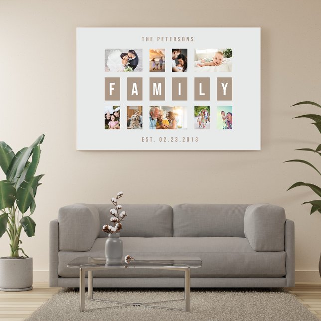 Individuell anpassbare 9-Foto-Familie Moderne Coll Leinwanddruck (Von Creator hochgeladen)