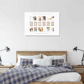 Individuell anpassbare 9-Foto-Familie Moderne Coll Leinwanddruck