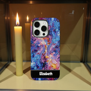 Individuell anpassbare Abstrakte florale Telefonab iPhone 16 Pro Hülle