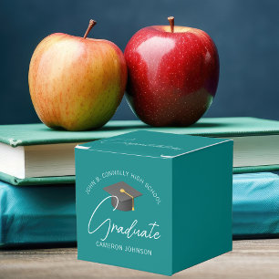 Individuell anpassbare Aquamarin-Moderne-Graduieru Geschenkschachtel