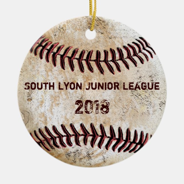 Individuell anpassbare Baseball Coach-Ornamente, I Keramik Ornament (Vorne)