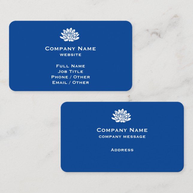 Individuell anpassbare Blue Business Card Visitenkarte (Vorne/Hinten)