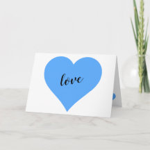 Individuell anpassbare Blue Heart Baby Card