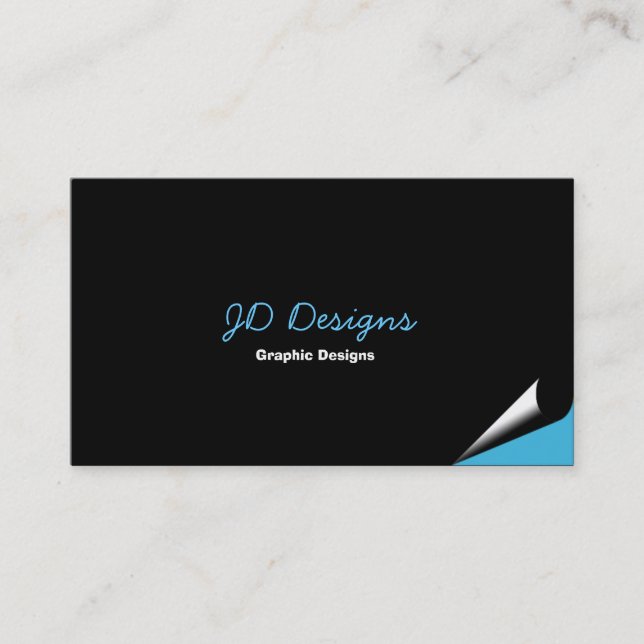 Individuell anpassbare Blue Monogram Business Card Visitenkarte (Vorderseite)