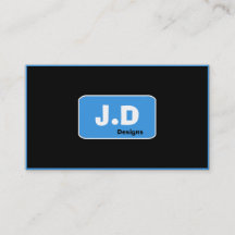 Individuell anpassbare Blue Monogram Business Card