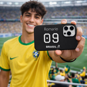 Individuell anpassbare Brasil Seleção personalisie iPhone 15 Pro Hülle