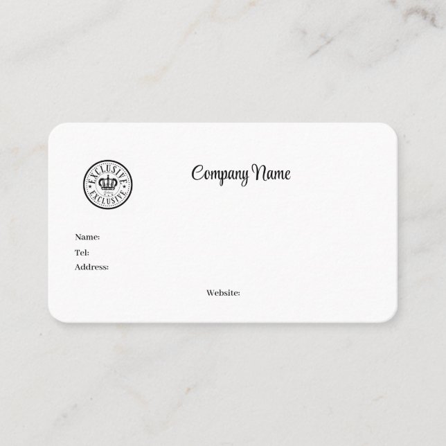 Individuell anpassbare Business oder Service könne Visitenkarte (Vorderseite)