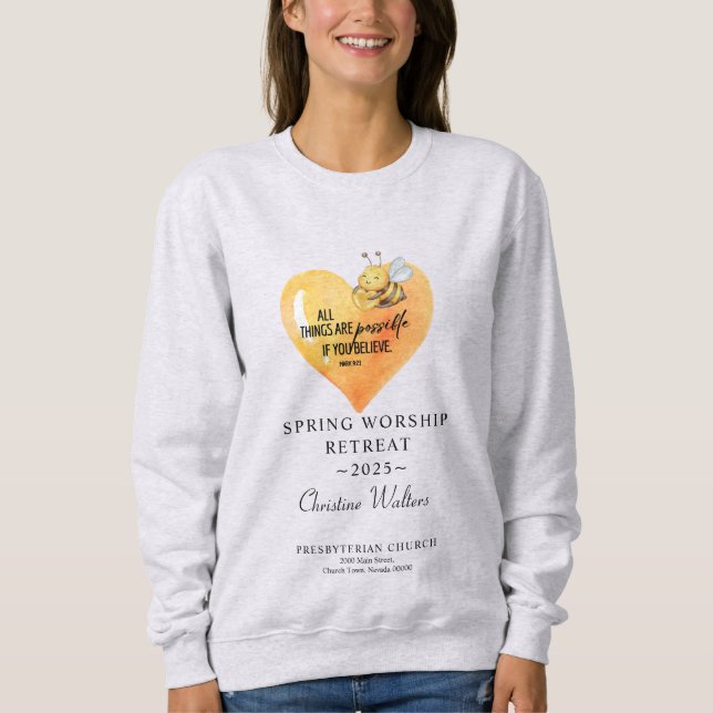 Individuell anpassbare Christliche Gruppe Sweatshirt (Vorderseite)