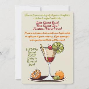 Individuell anpassbare Cocktail-Party Einladung