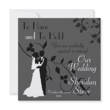 Individuell anpassbare elegante WEDD-EINLADUNG