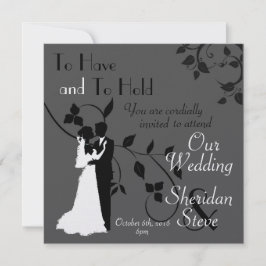 Individuell anpassbare elegante WEDD-EINLADUNG Einladung