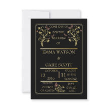 Individuell anpassbare elegante WEDD-EINLADUNG