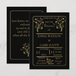 Individuell anpassbare elegante WEDD-EINLADUNG Einladung