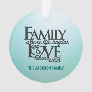 Individuell anpassbare Familie, wo das Leben begin Ornament