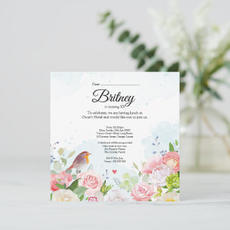 Individuell anpassbare Geburtstagseinladung von Fr