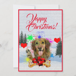 Individuell anpassbare Golden Retriever Dog Xmas C Ankündigung