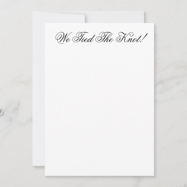 individuell anpassbare Hochzeitskarten Ankündigung (Vorderseite)