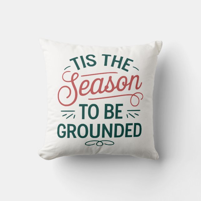 Individuell anpassbare Holiday Quote Throw Kissen (Vorderseite)