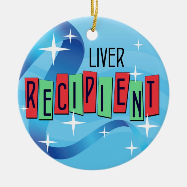 Individuell anpassbare Leberprämie Weihnachten Keramik Ornament (Vorne)