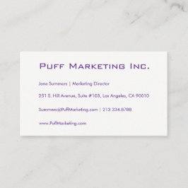 Individuell anpassbare Minimalistische Visitenkart Visitenkarte