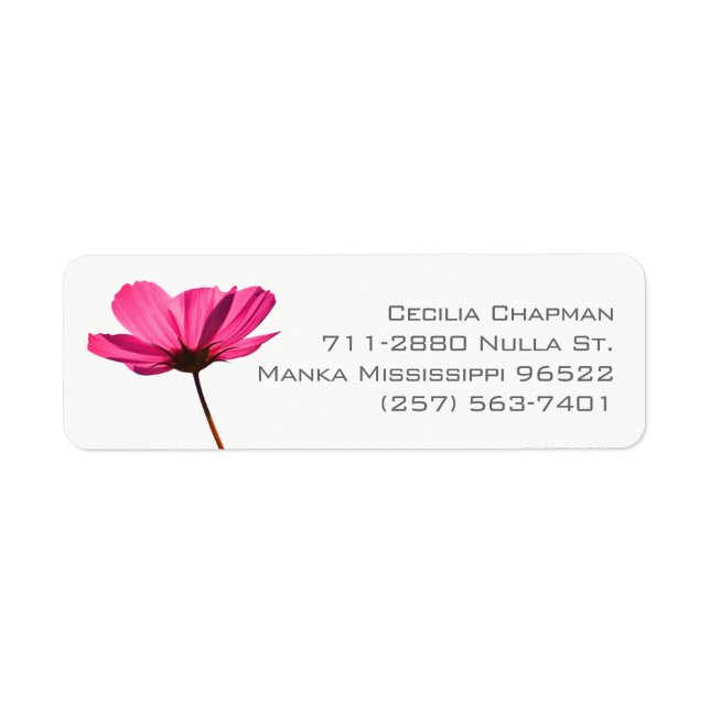 Individuell anpassbare moderne rosa Blume Foto Niz (Vorne)