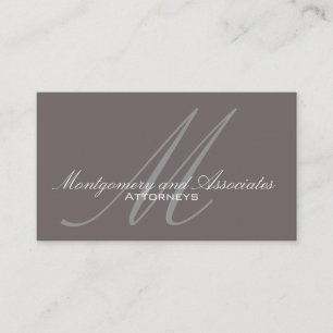 Individuell anpassbare Monogram Lawyer Business Ca Visitenkarte