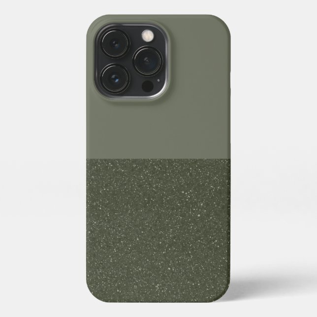 Individuell anpassbare Moss Green iPhone Case 13 Pro Hülle (Rückseite)