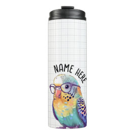 Individuell anpassbare Nerdy Budgie Tumbler Thermosbecher