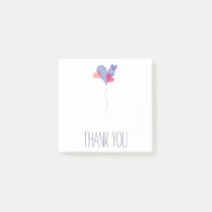 Individuell anpassbare Niedliche Elegant Blue Pink Post-it Klebezettel