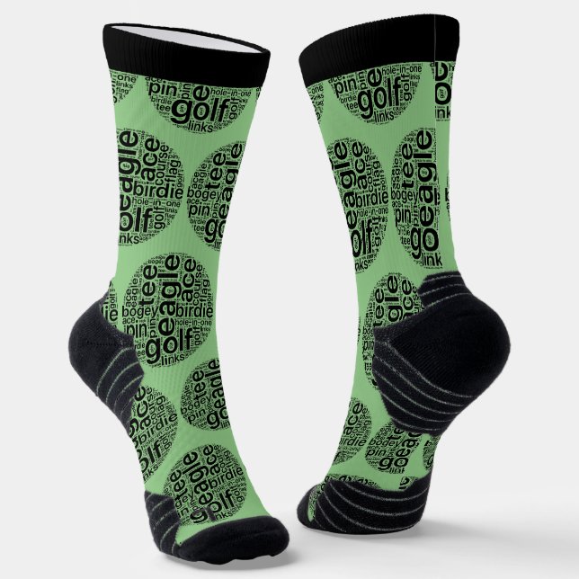 Individuell anpassbare Novelty Golf Themed Crew So Socken (Gewinkelt)
