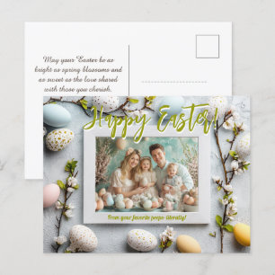 🐰 🥚 🌸 individuell anpassbare 🐇 Osterwünsche Feiertagspostkarte