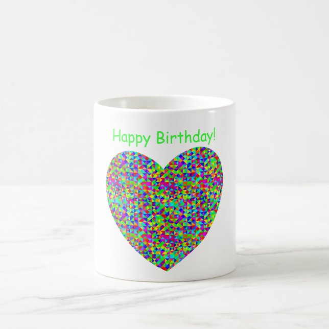 Individuell anpassbare Personalisierte Confetti He Kaffeetasse (Mittel)