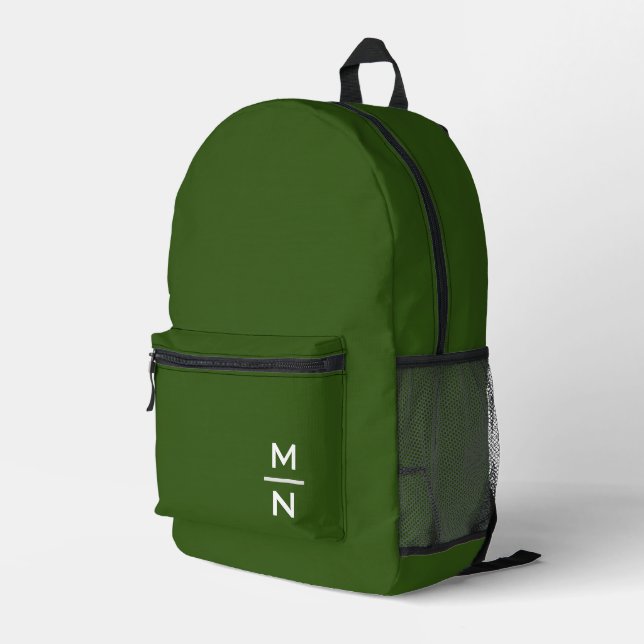 Individuell anpassbare persönliche Monogramm Bedruckter Rucksack (Rückseitige Ecke Rechts)