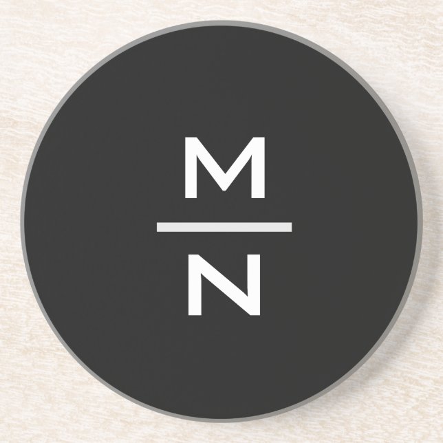 Individuell anpassbare persönliche Monogramm Getränkeuntersetzer (Vorne)